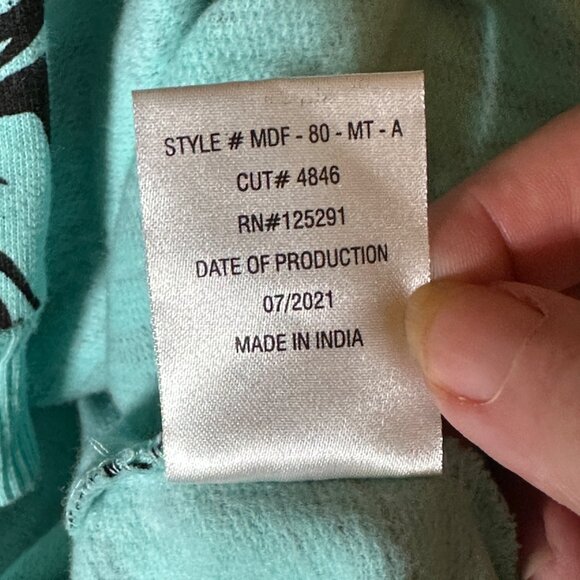 LR Scoop Drip Hoodie Mint Black Marble Print Small NWT - Picture 9 of 10